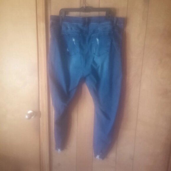 Wax Jean Plus Size Women's Distressed Blue Jeans Size 24 - Picture 4 of 5